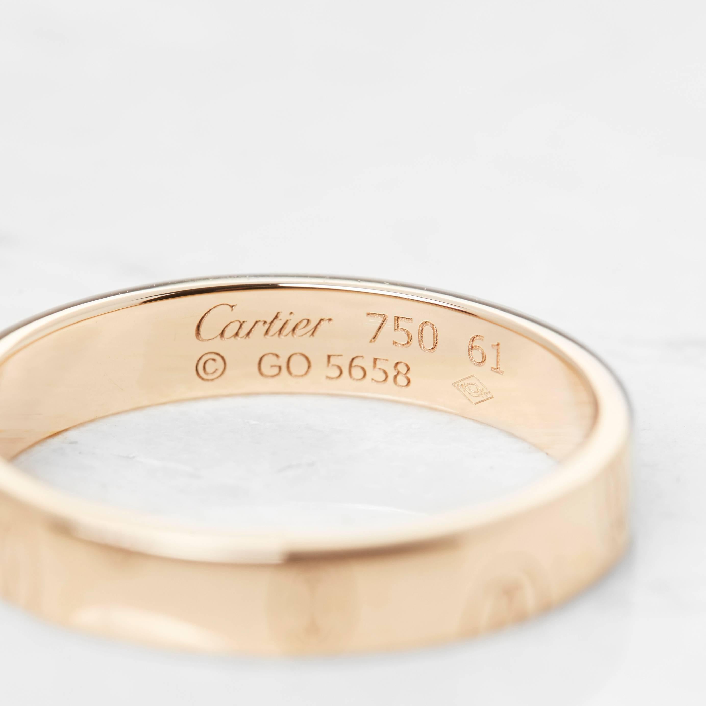 Cartier Rose Gold Logo Ring 2