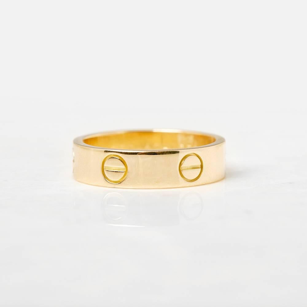 Men's Cartier Yellow Gold Love Ring