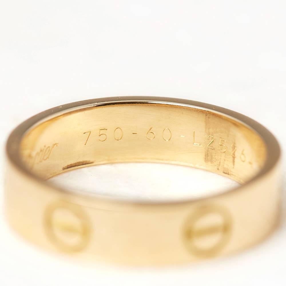 Cartier Yellow Gold Love Ring 3