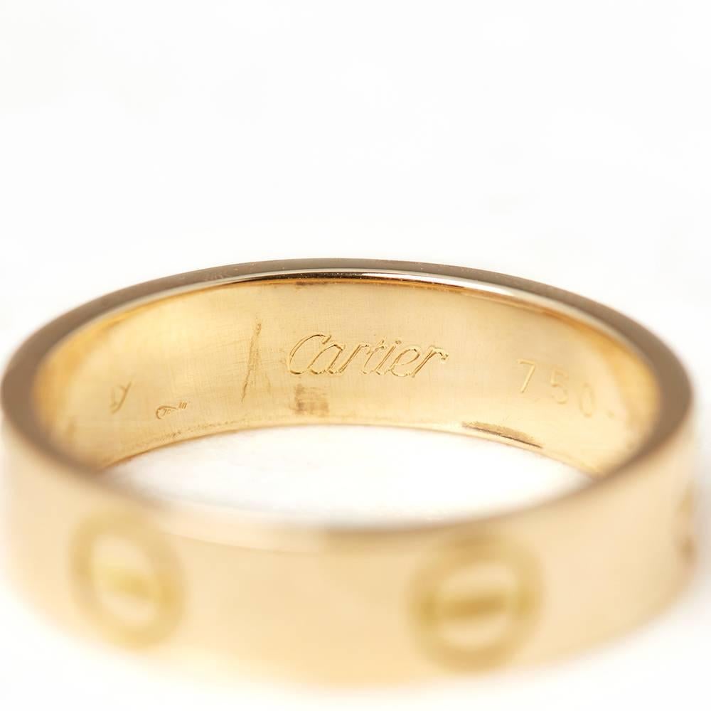Cartier Yellow Gold Love Ring 2