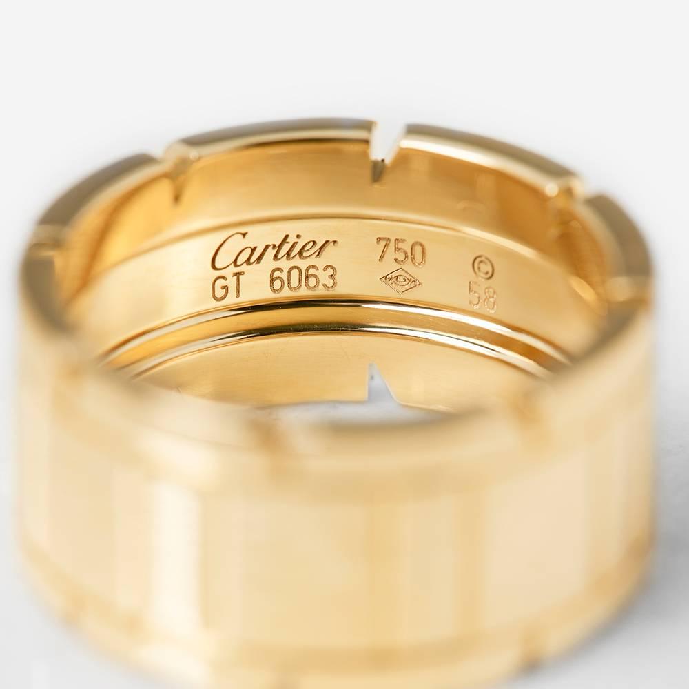 Cartier Yellow Gold Tank Francaise Ring In Excellent Condition In Bishop's Stortford, Hertfordshire