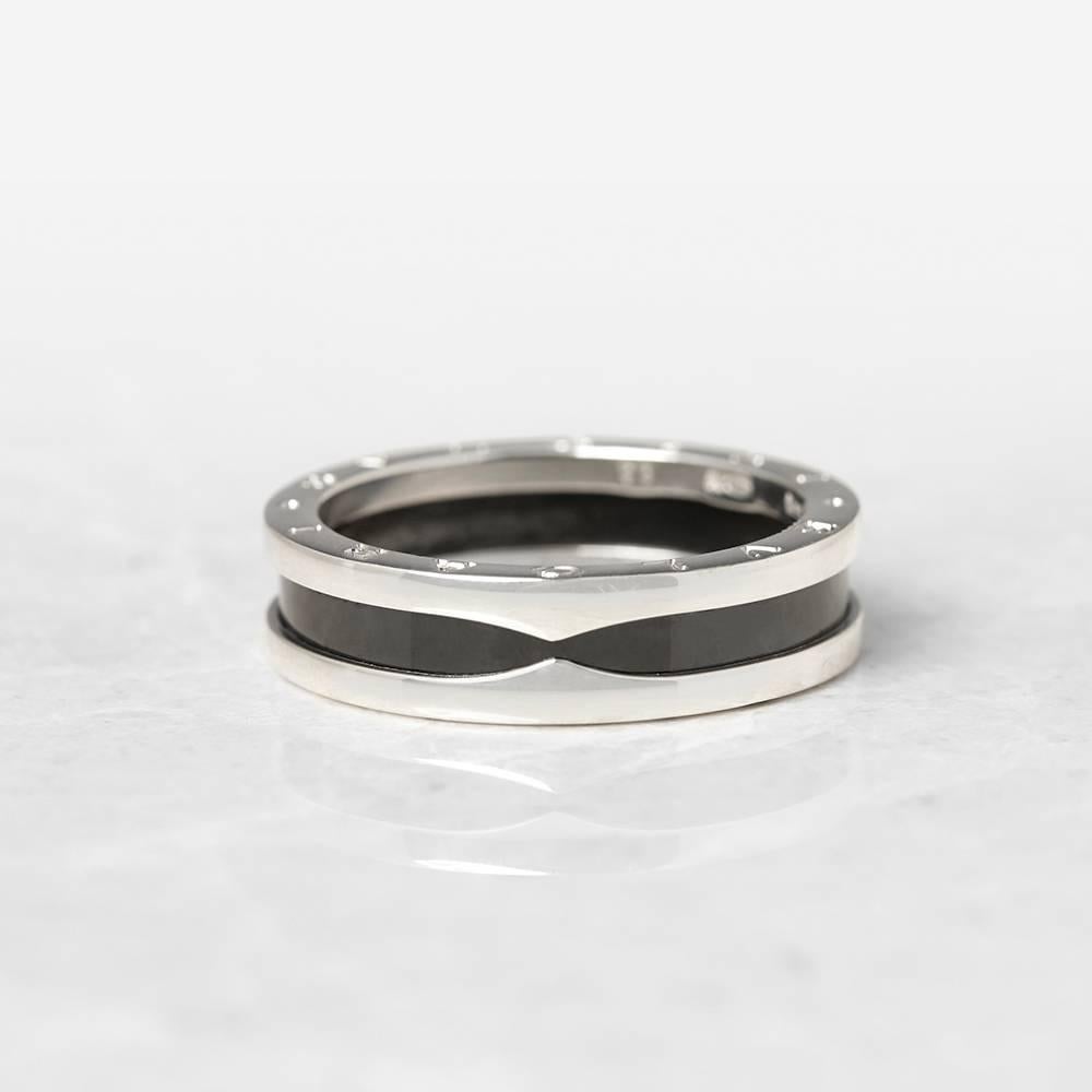 bvlgari ring black and silver