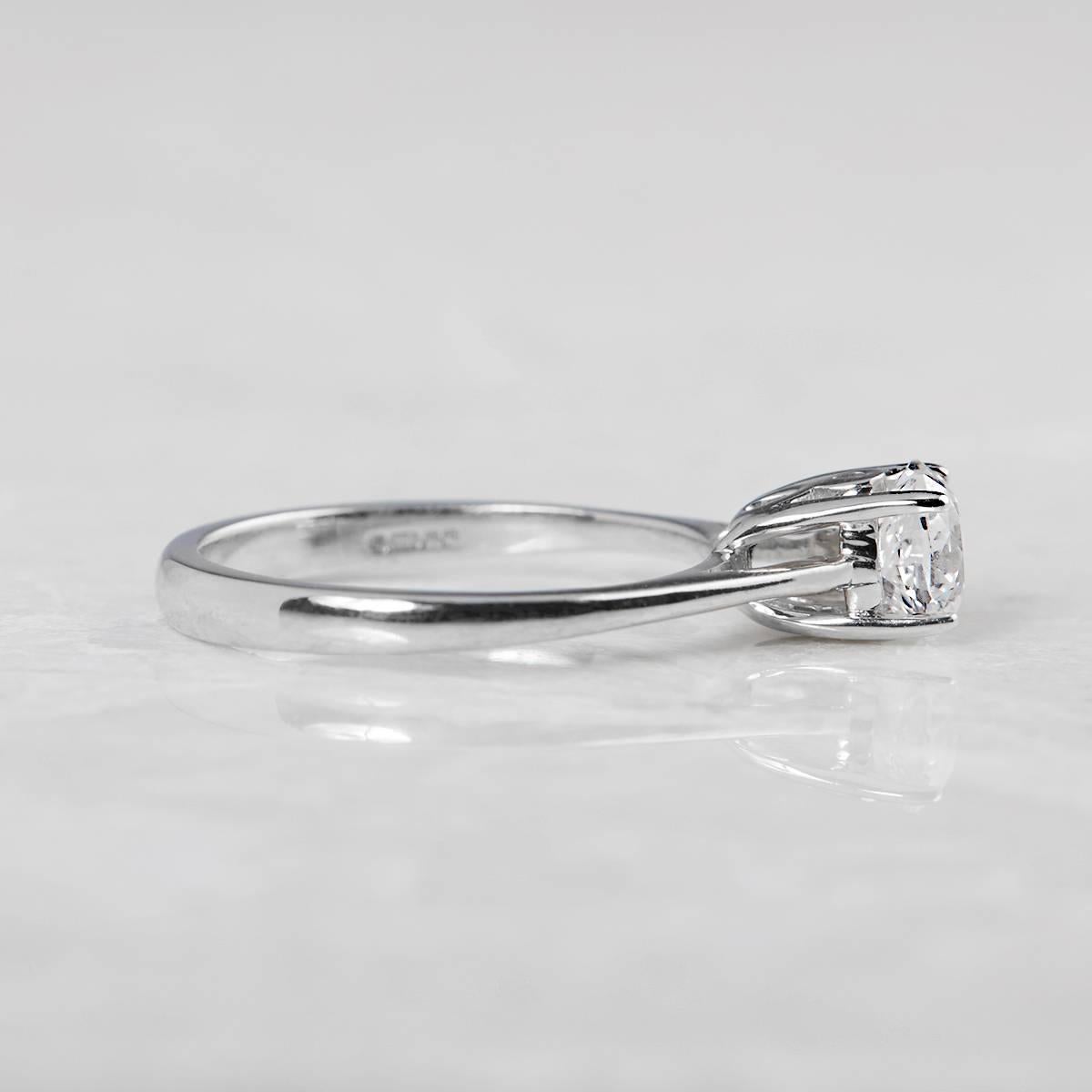Women's or Men's Diamond White Gold Engagement Ring