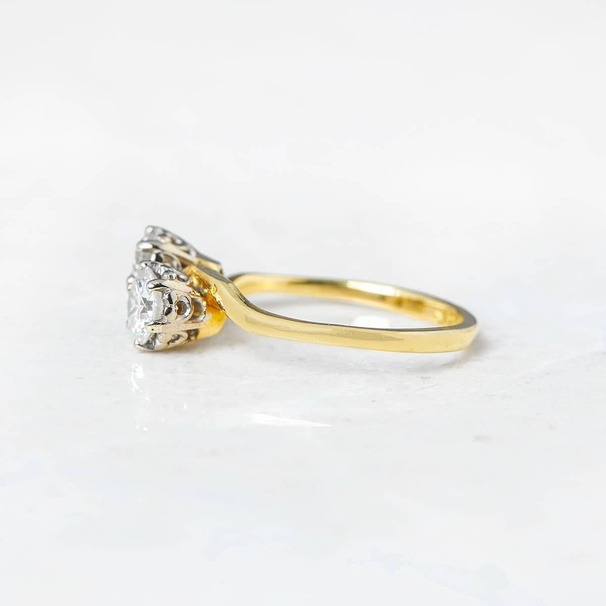 Diamond Yellow Gold Ring In Excellent Condition In Bishop's Stortford, Hertfordshire