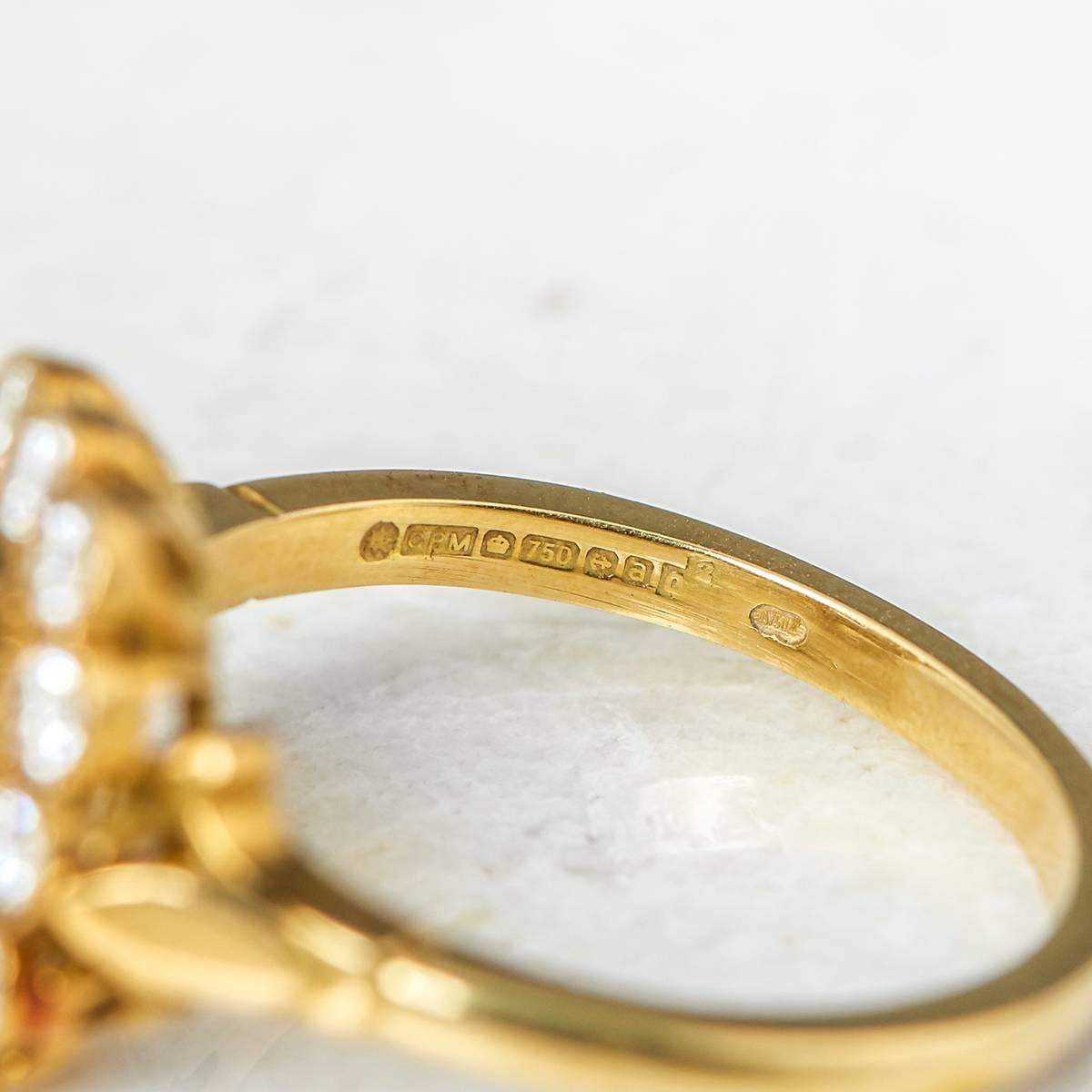 Women's 18 Karat Yellow Gold Emerald Cut Tanzanite Diamond Cocktail Ring