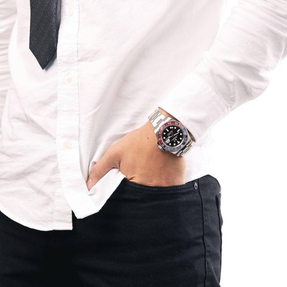 Rolex White Gold GMT Master II Pepsi Automatic wristwatch Ref W4193 4