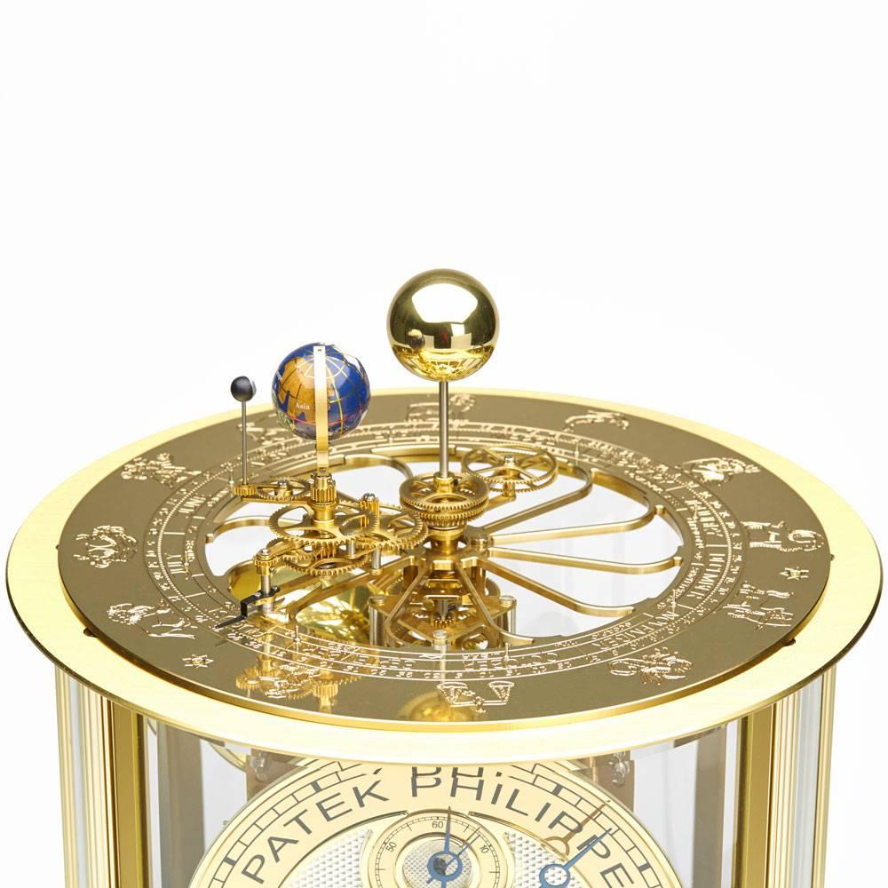 Patek Philippe Franz Hermle Yellow Gold-Plated Grand Sovereign II Display Clock In Excellent Condition In Bishop's Stortford, Hertfordshire