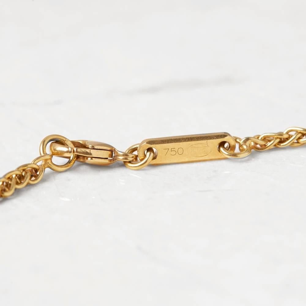 Chopard 18 Karat Yellow Gold Happy Diamonds Pendant Necklace 2