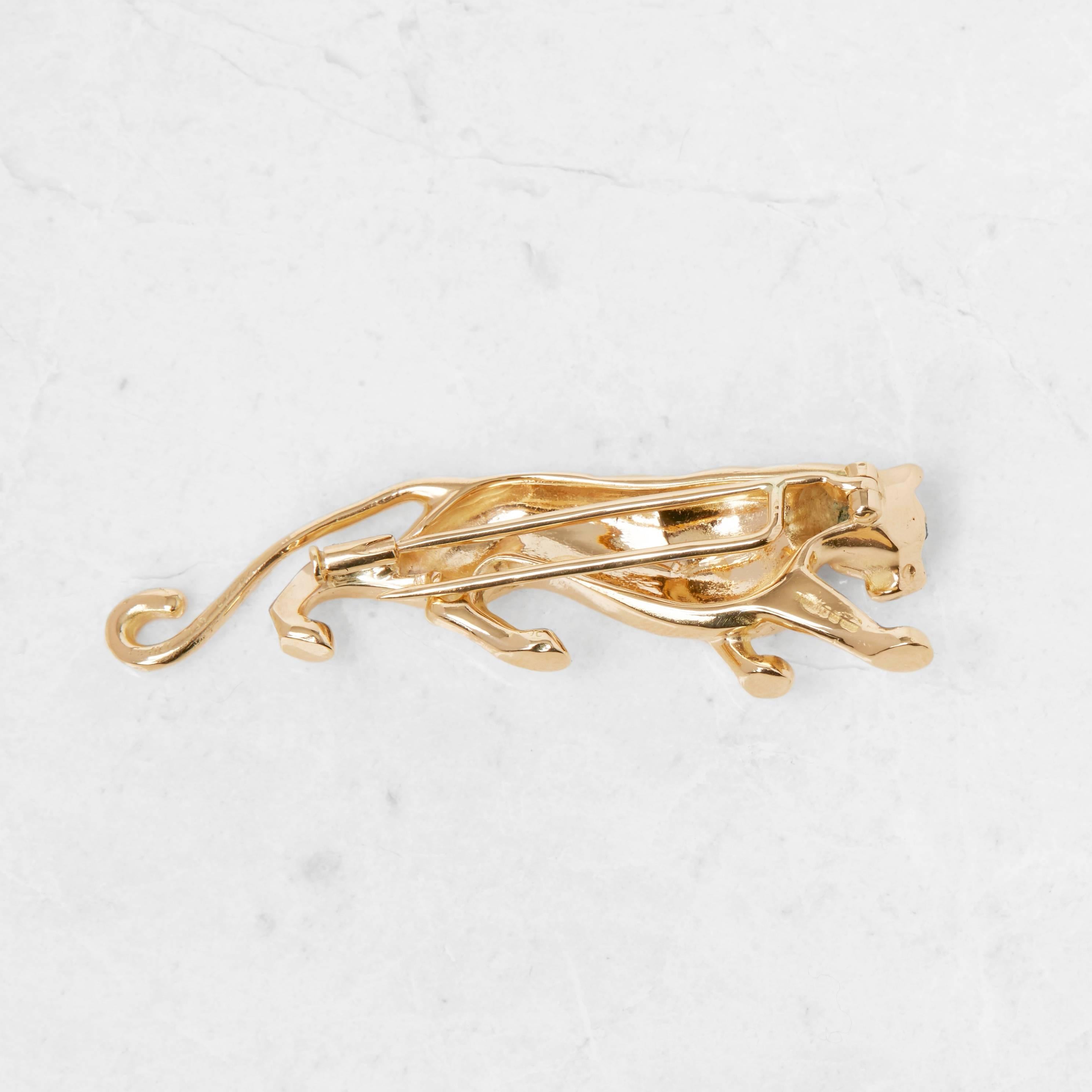 Code: COM1271
Brand: Cartier
Description: 18k Yellow Gold Panthère Brooch
Accompanied With: Pouch & Papers
Gender: Ladies
Brooch Length: 1.5cm
Brooch Width: 5.2cm
Condition: 8.5
Material: Yellow Gold
Total Weight: 14.40g