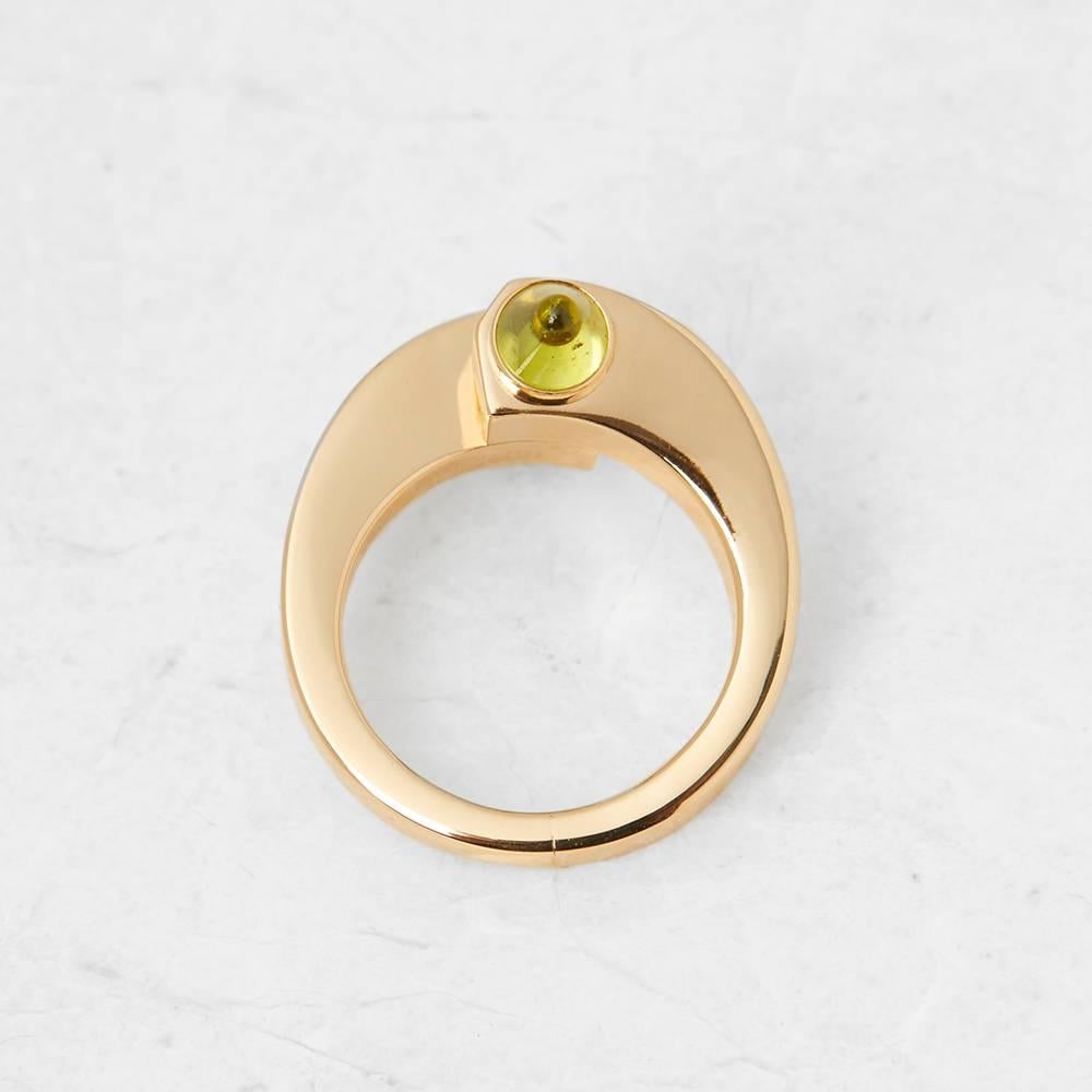 Cartier Yellow Gold Peridot Menotte Ring 2