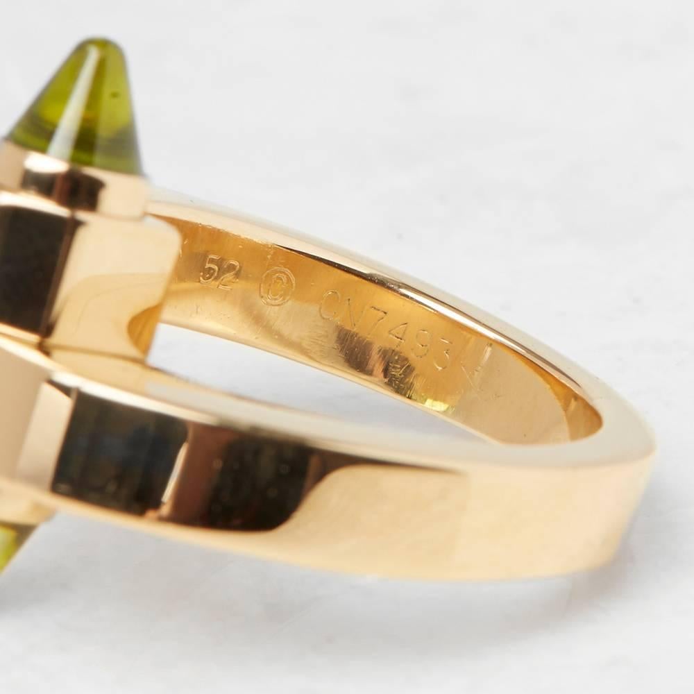 Cartier Yellow Gold Peridot Menotte Ring 1
