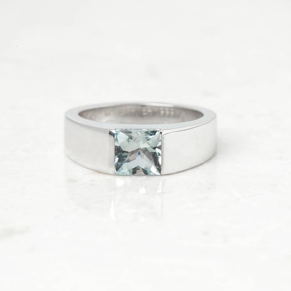 cartier tank ring aquamarine