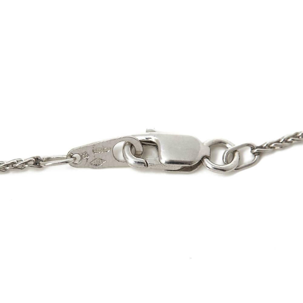 Mappin & Webb Platinum 0.70 Carat Princess Cut Diamond Pendant Necklace 3