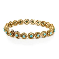 Cartier Turquoise Yellow Gold Bracelet