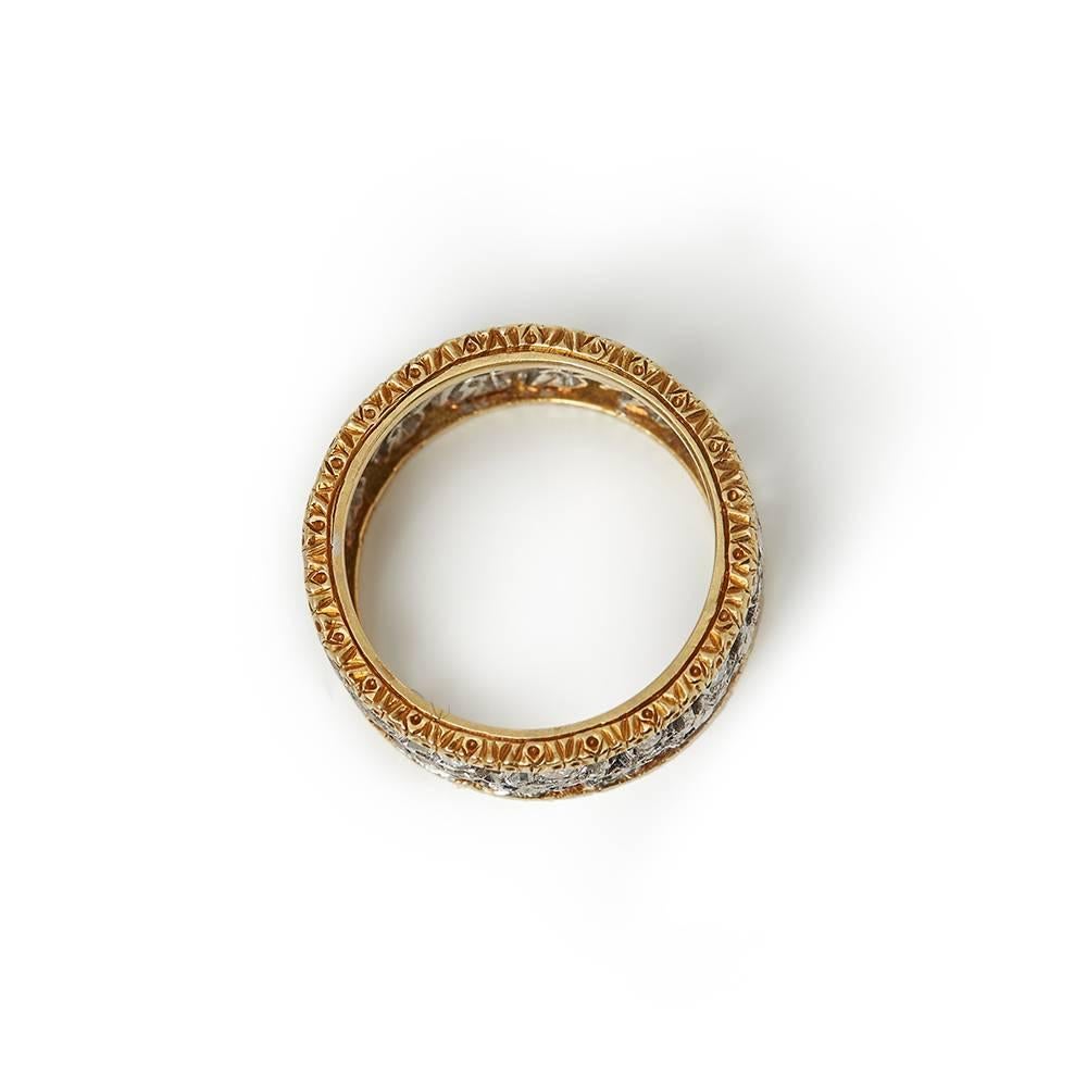 Women's Buccellati Diamond Gold Ramage Eternelle Ring