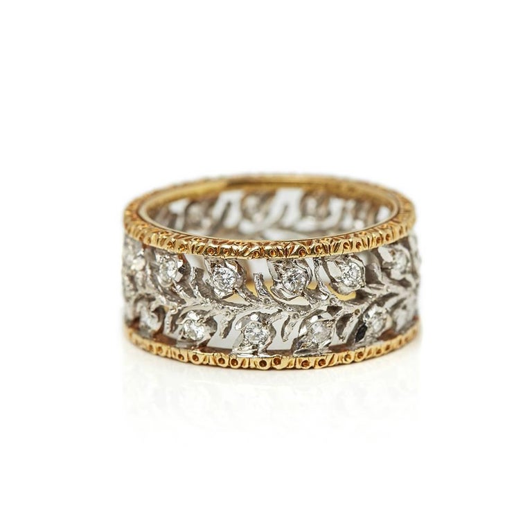 Buccellati Diamond Gold Ramage Eternelle Ring at 1stDibs