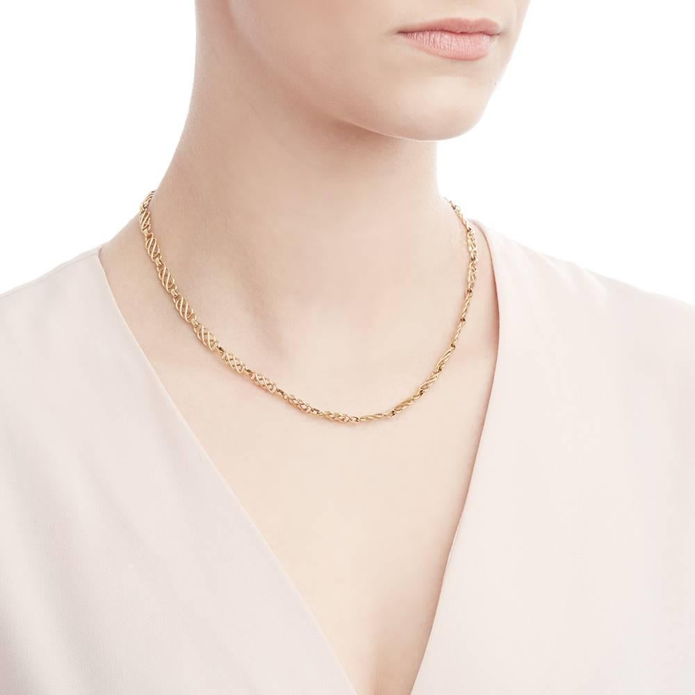 Code: COM1454
Brand: Georg Jensen
Description: 18k Yellow Gold Chain Vintage Necklace
Accompanied With: Presentation Box
Gender: Ladies
Necklace Length: 41cm
Necklace Width: 5mm
Clasp Type: Hook
Condition: 8
Material: Yellow Gold
Total Weight: 18.61g