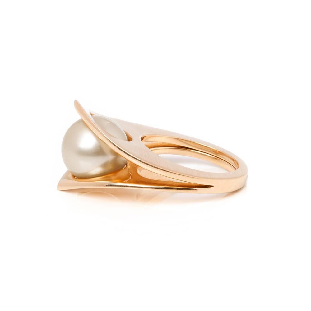 Women's Paul Spurgeon 18 Karat Rose Gold Cultured Pearl Cocktail Ring