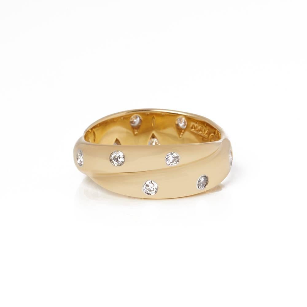 Round Cut Tiffany & Co. 18 Karat Yellow Gold Round Brilliant Cut Diamond Etoile Ring