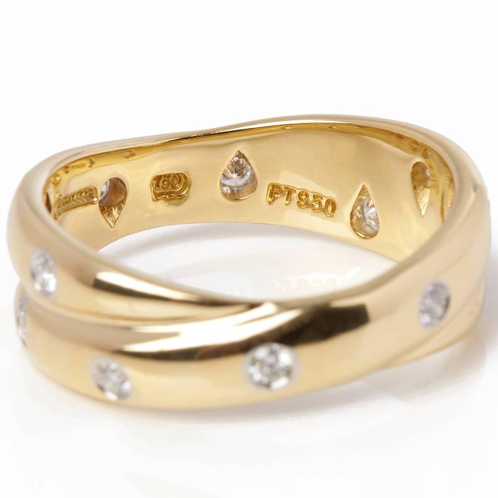 Tiffany & Co. 18 Karat Yellow Gold Round Brilliant Cut Diamond Etoile Ring 1