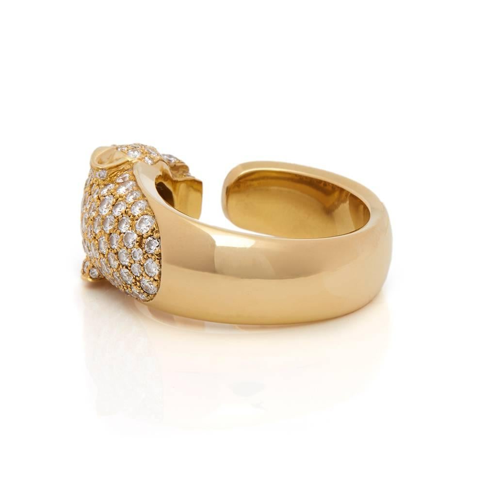 Cartier Diamond Panthère Ring In Excellent Condition In Bishop's Stortford, Hertfordshire