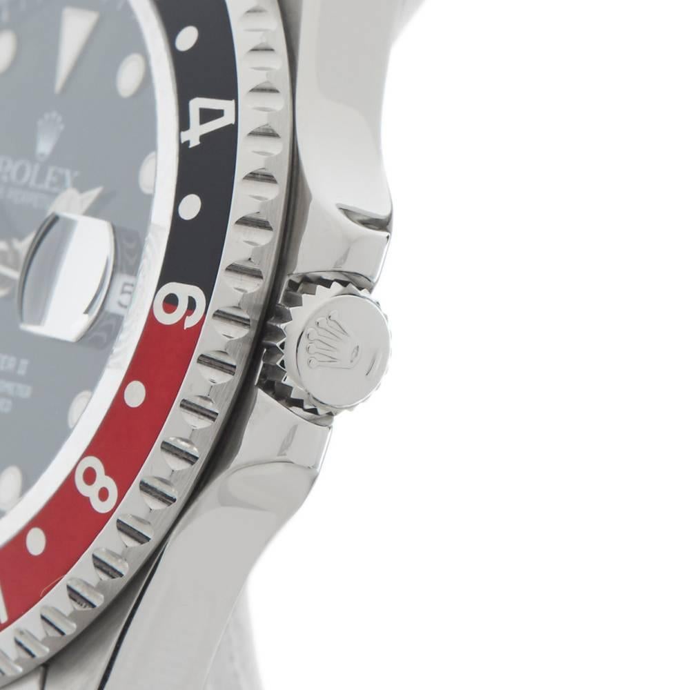 Men's Rolex Stainless Steel GMT-Master II Coke Automatic Wristwatch Ref 16710, 1995