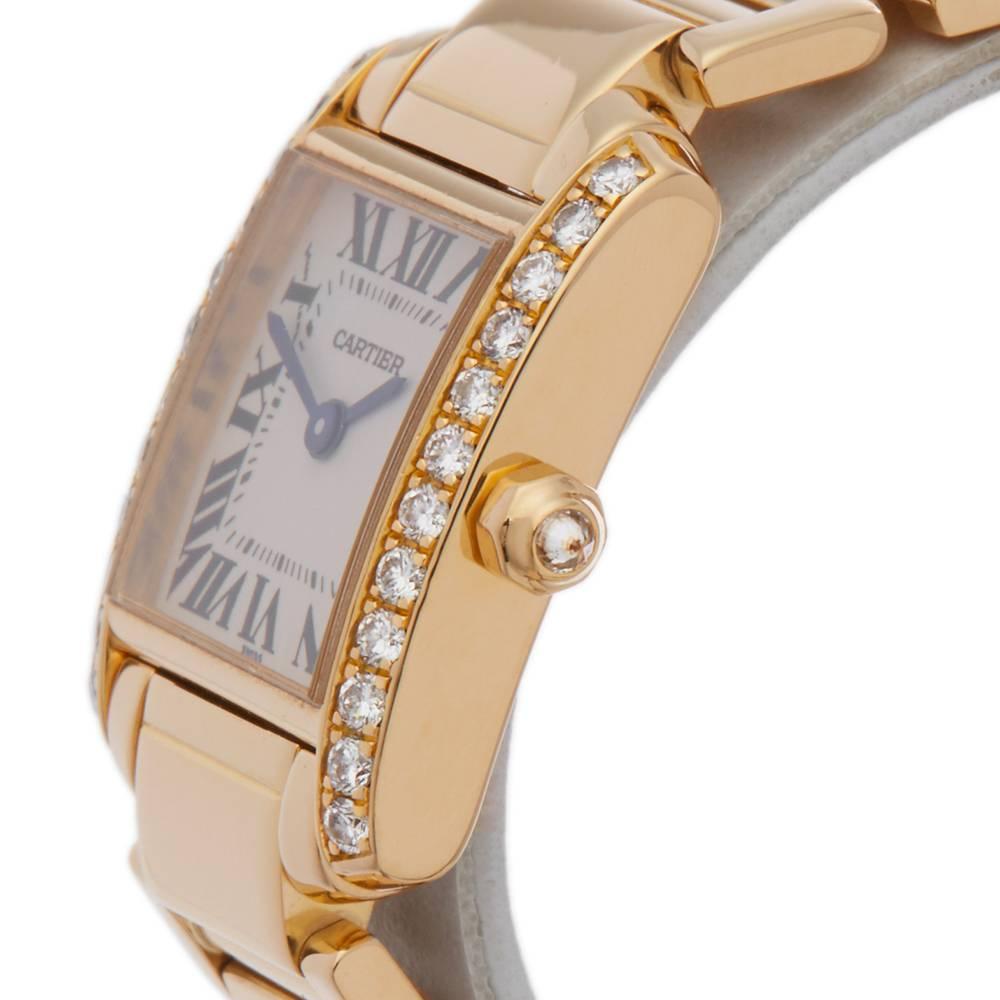 Women's Cartier Ladies Yellow Gold Tank Francaise Quartz Wristwatch Ref 2364, 2000