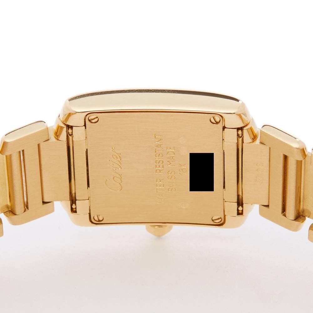 Cartier Ladies Yellow Gold Tank Francaise Quartz Wristwatch Ref 2364, 2000 4