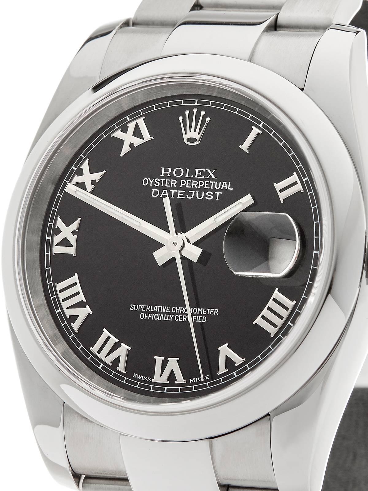 Rolex Stainless Steel Datejust Automatic Wristwatch Ref 116200, 2006 In Excellent Condition In Bishop's Stortford, Hertfordshire