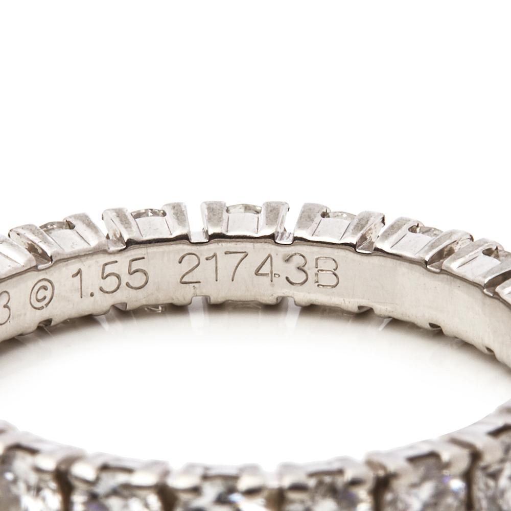Women's Cartier Platinum 1.55 Carat Full Round Cut Diamond Destinée Eternity Band Ring