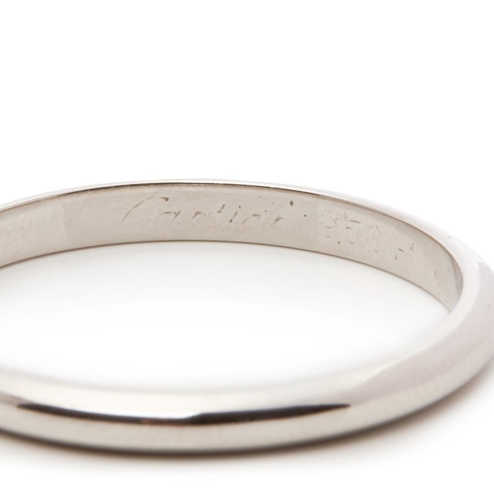 Cartier Platinum 2.5mm Wide 1895 Wedding Band Ring 1