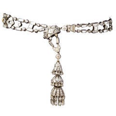 Art Deco Diamond Platinum Tassel Bracelet