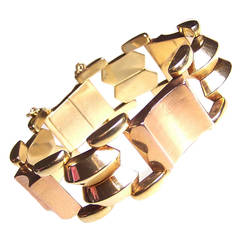 Vintage French Gold Link Bracelet