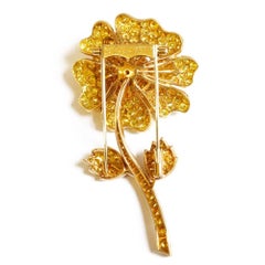 Van Cleef & Arpels Yellow Diamond Flower Brooch