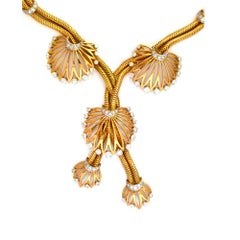 1940s Gold and Diamond Necklace