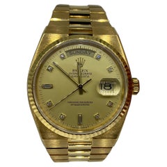 Vintage Rolex President Cuarzo Day-Date Fábrica Esfera Diamante Oro 18k