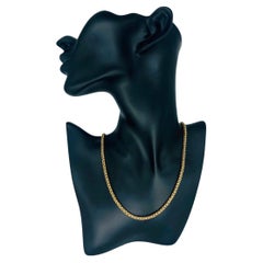 Vintage 3.5mm Braided Necklace 18 Inch 14k Gold