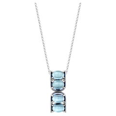 Sunita Nahata Swiss Blue Topaz 2.42ct. Pendant in 14K White Gold .