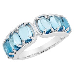 Sunita Nahata Blue Topaz 3.57ct. Fancy Ring in 14KWG.