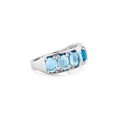 Sunita Nahata Blue Topaz 3.57ct. Fancy Ring in 14KWG.