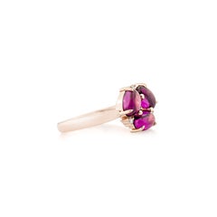 Sunita Nahata Rhodolite 2.22ct. Fancy Ring in 14KRG with Diamond.