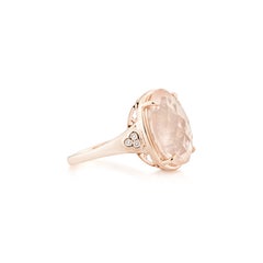 Sunita Nahata Citrine 9.27ct. & Rose Quartz Fancy Ring in 14KRG with Diamond.