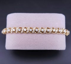 Bracciale Gubelin del 1960, in oro giallo svizzero 18 carati con diamanti per un totale di 4,1 carati