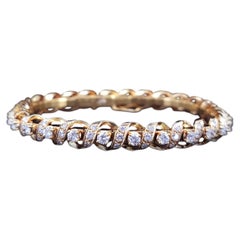 Bracciale Gubelin del 1960, in oro giallo svizzero 18 carati con diamanti per un totale di 4,1 carati