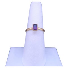 Designed by famous Gurhan, Amethyst Ring Set in 24K Yellow Gold Size 6.25