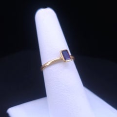 Designed by famous Gurhan, Amethyst Ring Set in 24K Yellow Gold Size 6.25