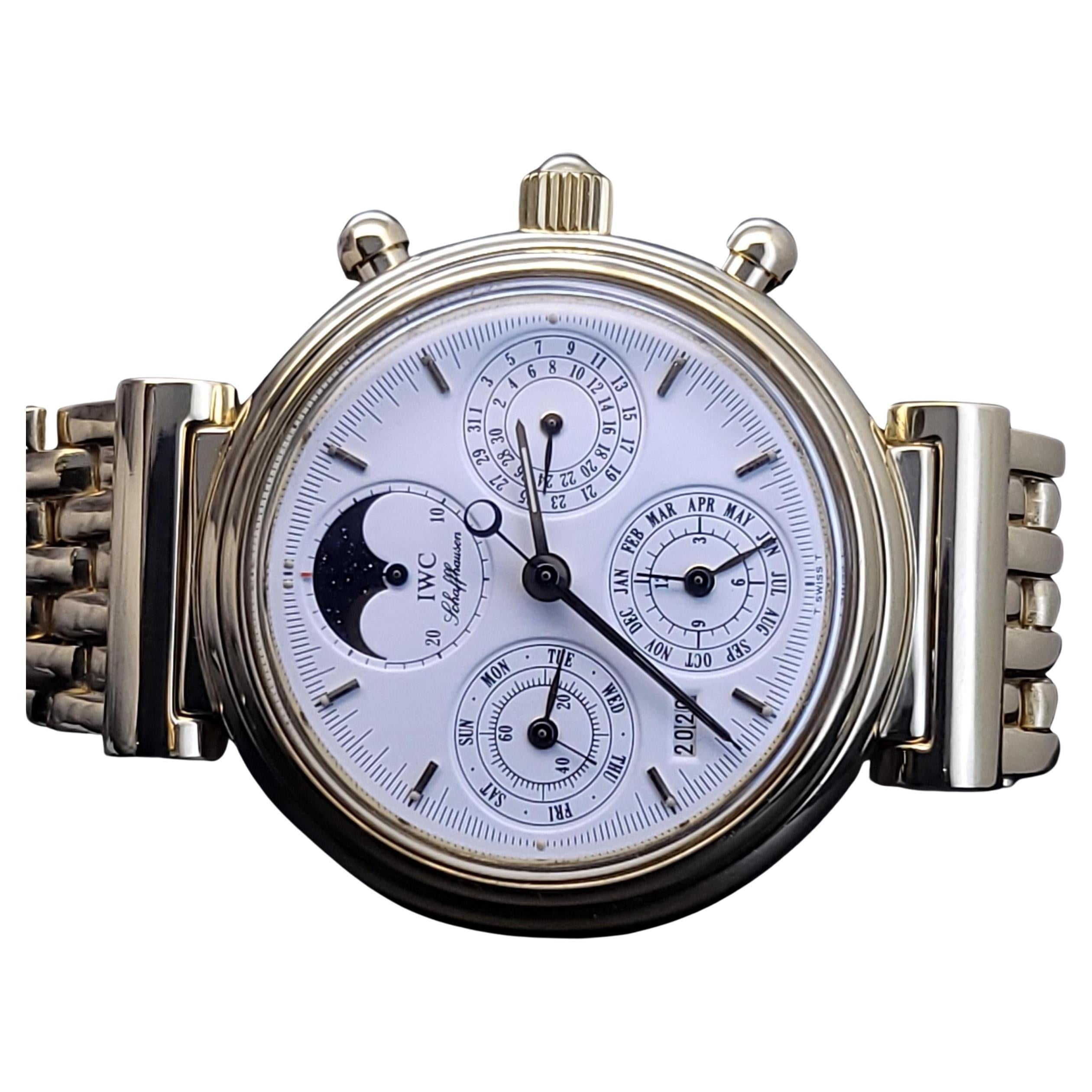 Orologio da polso da uomo IWC Da Vinci MOON PHASE CHRON Calendario Perpetuo YGOLD 18K 750 In condizioni Nuovo in vendita a New York, NY