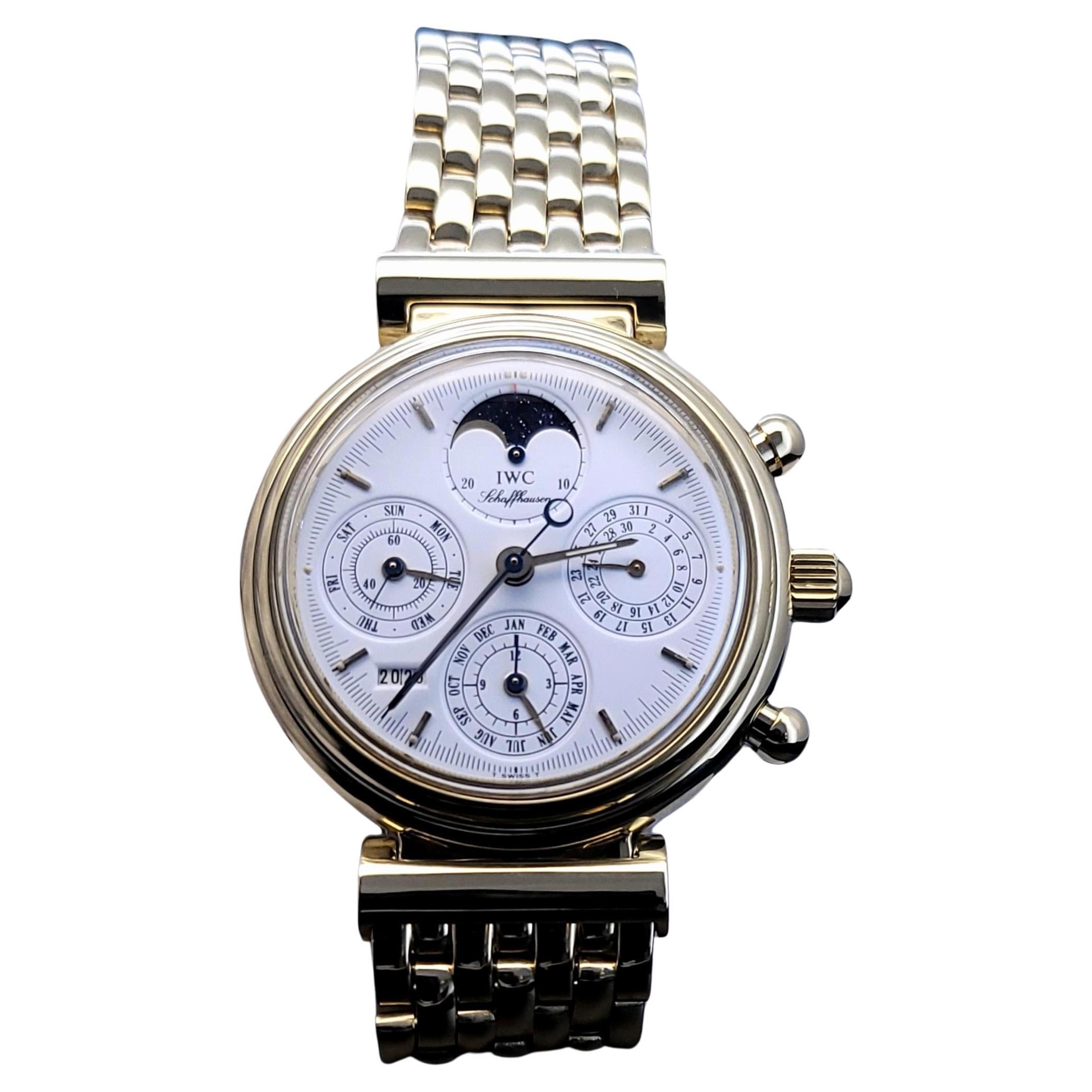 Orologio da polso da uomo IWC Da Vinci MOON PHASE CHRON Calendario Perpetuo YGOLD 18K 750

Model No.   
IWC Da Vinci
Numero di riferimento
IW3750
Numero di gioielli
36
Caratteristiche
Triplo calendario/Fasi lunari/Perpetuo 
Metallo
ORO GIALLO