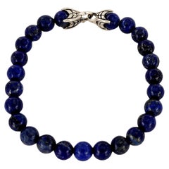 David Yurman Spiritual Blue Beaded Bracelet in Sterling Silver 8mm