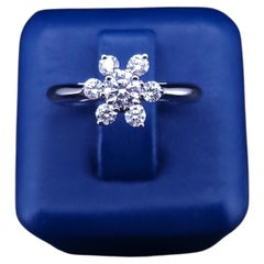 Tiffany & Co. Platinum 0.50 Carat VS-2 G Color Flower Diamond Ring